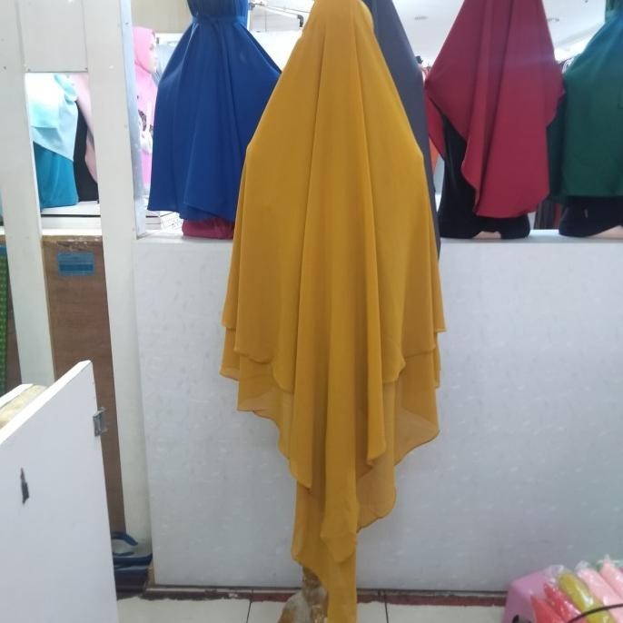 KHIMAR CERUTI BABYDOLL DUA LAYAR HIJAB SYARI JILBAB JUMBO