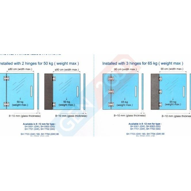 Engsel Pintu Kaca Shower Shower Hinge Dekkson 7704 90 Derajat Dekson