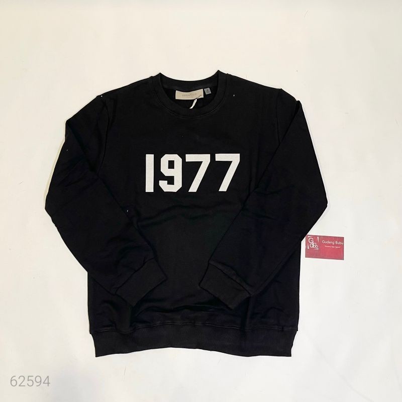 [NMDS COMPANY] PREMIUM CREWNECK Sweater Crewneck Fear Of God FOG Essentials 1977 Black BNIP