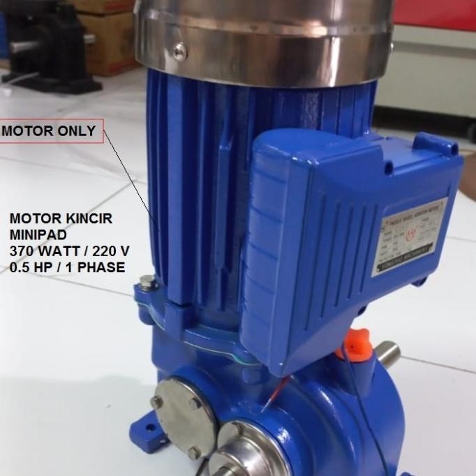 Dinamo Motor Kincir Minipad 0.5HP/1 Phase atau 370watt-220V