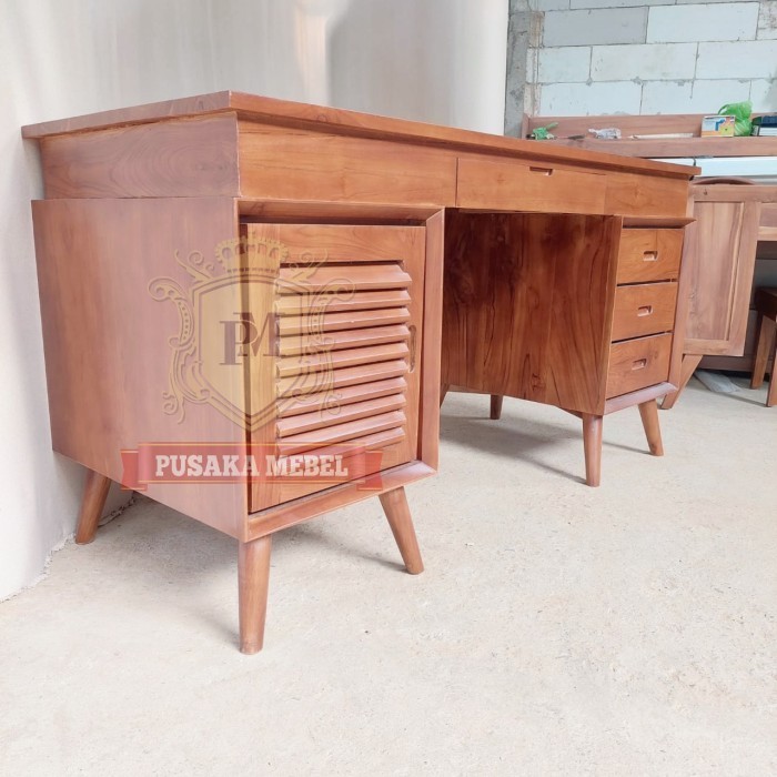 meja komputer, meja kerja kantor, meja belajar minimalis kayu jati| Mebel Jepara