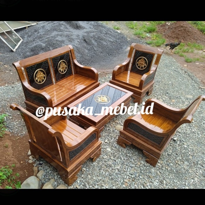 kursi bangku meja tamu minimalis kayu jati, kursi sofa tamu kayu jati