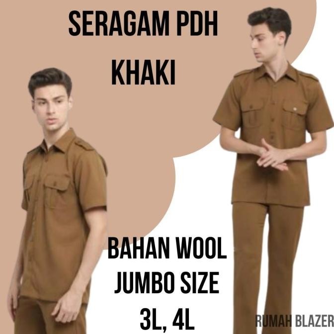 Seragam Asn , Pns ,Pemda Khaki Jumbo Size