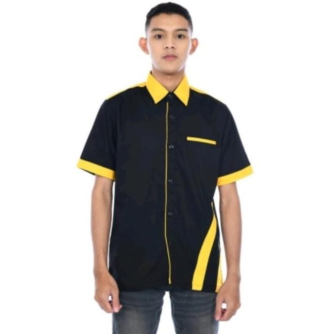 Kemeja Pria American Driil Baju Seragam Karyawan Lengan Pendek