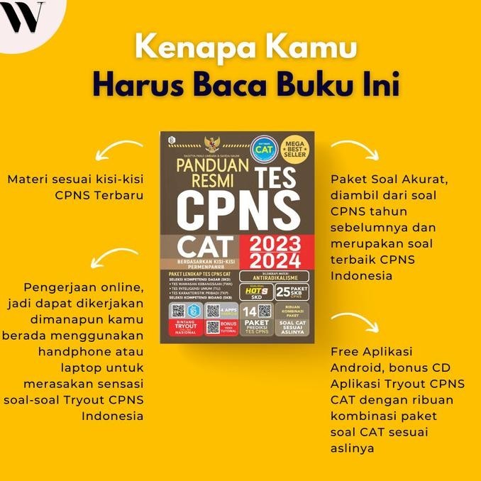 

Buku latihan soal Panduan Resmi Tes CPNS CAT 2023/2024 terlengkap