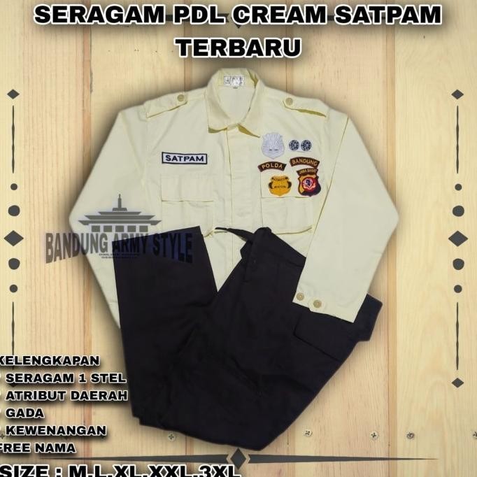 Seragam Pdh Cream Satpam/Security,Seragam Security Pdh Seragam Pdh