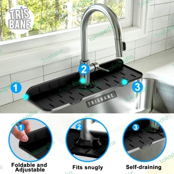 Terbaru Alas Rak Penadah Air Keran Cuci Piring Dapur Kran Air Washtafel Promo Terlaris