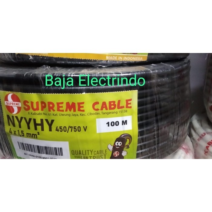 Kabel Serabut isi 4 NYYHY 4X1,5mm SUPREME 50Mtr NYYHY 4X1,5 4X1.5mm