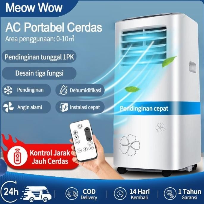 AC Portable 1PK-Function AC-Low-Watt-High Quality-Garansi  1 Tahun