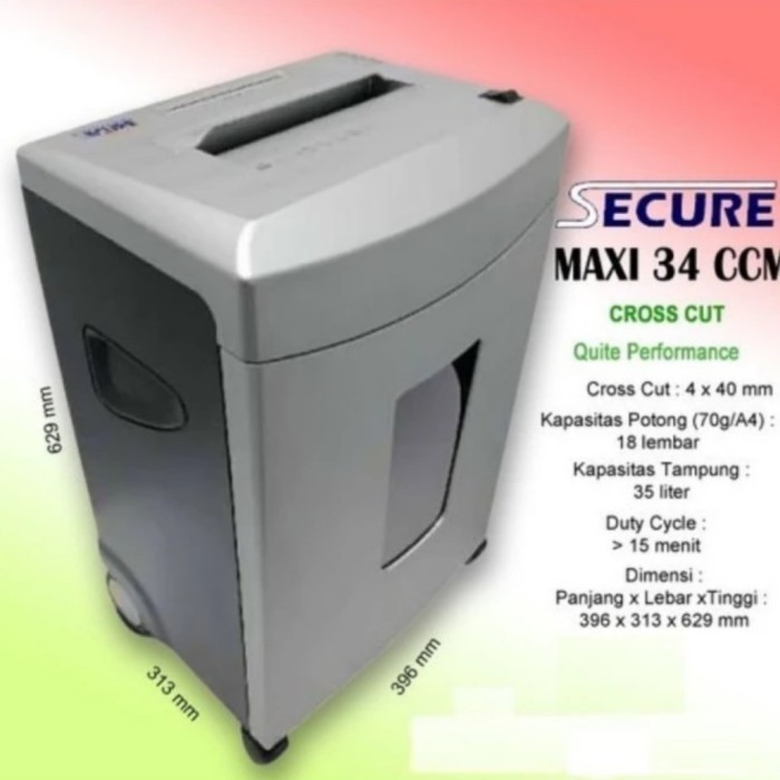 

Paper Shredder secure 34 ccm