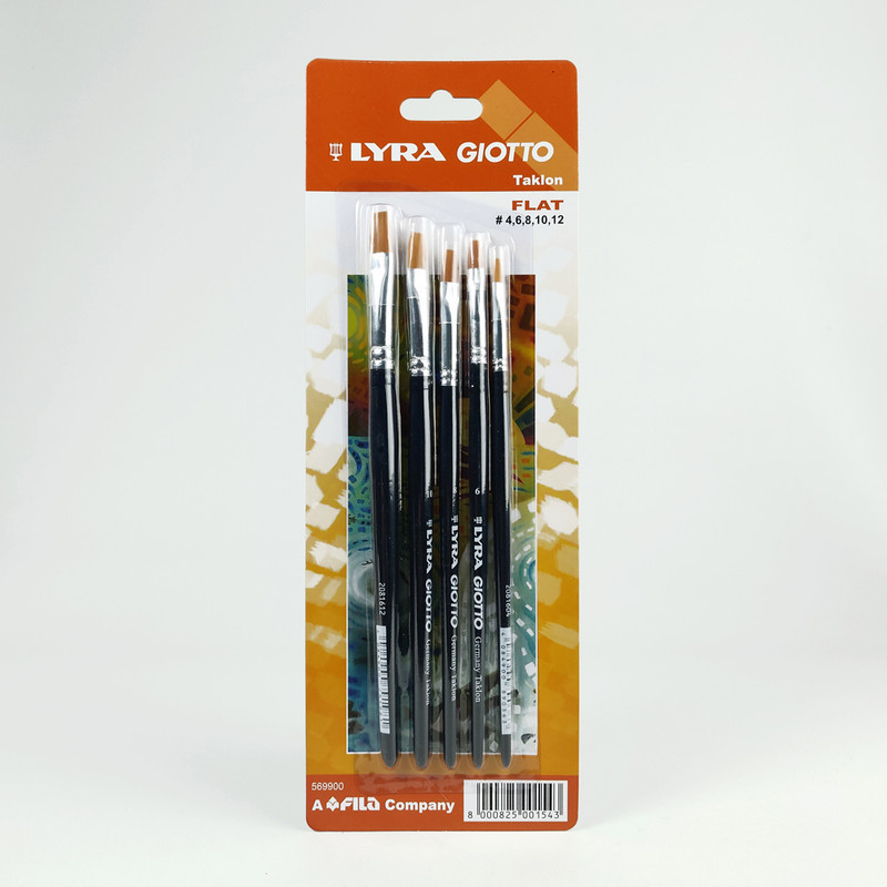 

Lyra-Brush Set Flat 04, 06, 08, 10, 12 Red
