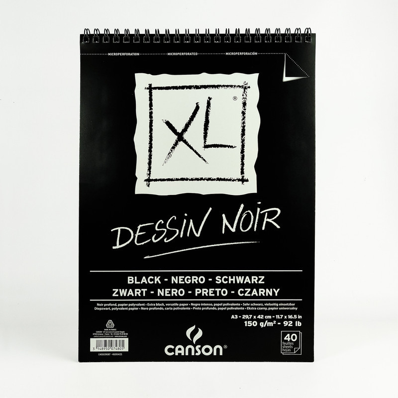 

Canson Xl Black 40Sheets A3 150G