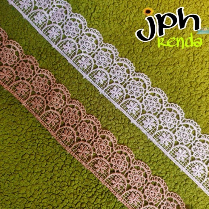 

renda ziper lebar 5cm, renda bordir isi 15yard