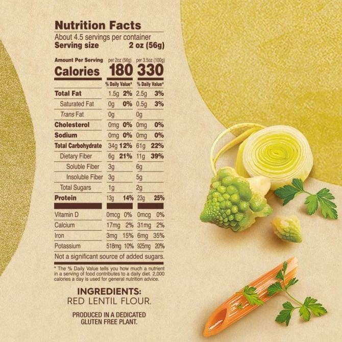 

Barilla Red Lentil Pasta, Plant Based, High Protein, Gluten Free Vegan