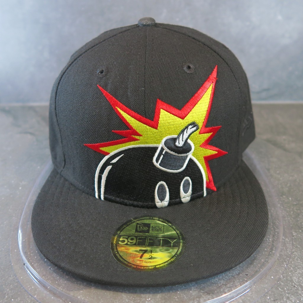 Topi New Era - Fitted Cap - 59Fifty - The Hundreds Black - Big Logo