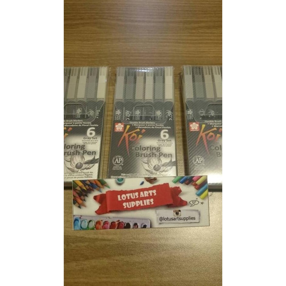 

Sakura Koi Coloring Brush Gray Set 6