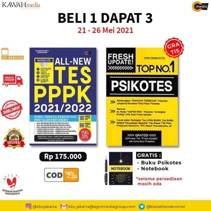 

[ READY STOK ] BELI 1 DAPAT 3 : BUKU TES CPNS & PPPK 2021/2022