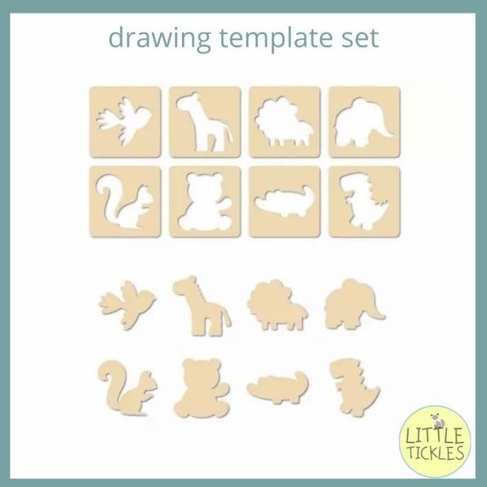

Drawing Template Set Stencil Art - Belajar Menggambar Jiplak Kayu