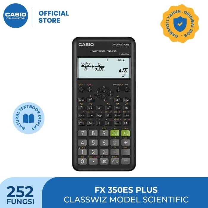

promooo baru casio kalkulator fx-350es plus - kalkulator sekolah/kuliah - scientific/saintifik - 252 fungsi