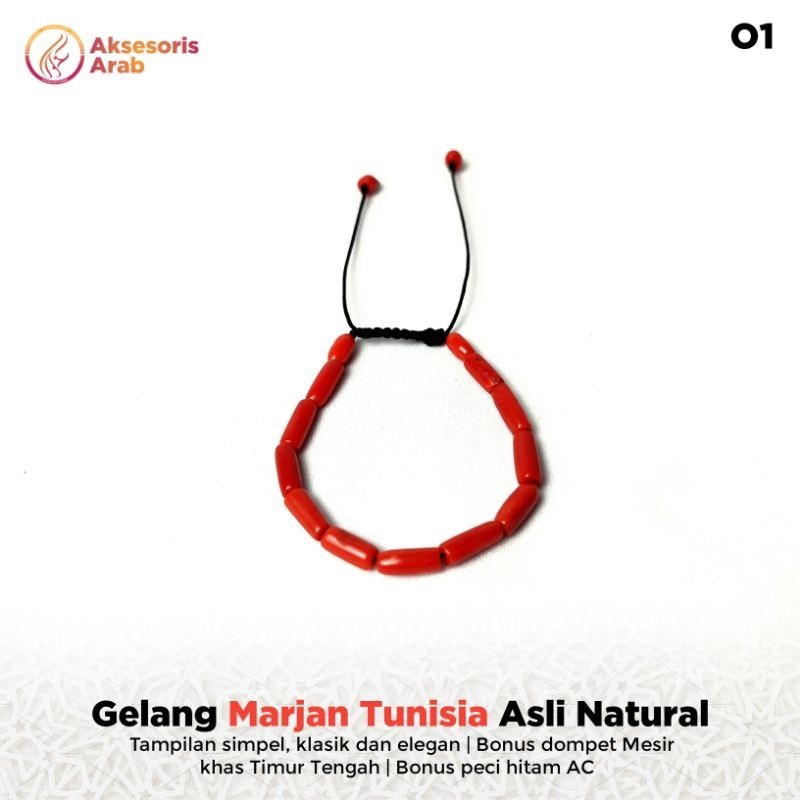 Gelang Marjan Tunis Marjan Tunisia Marjan Mediterania Asli Import Mesir