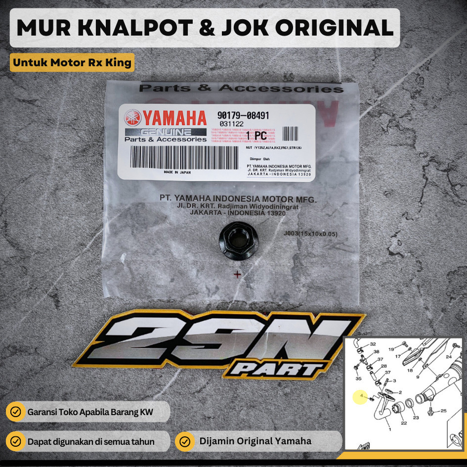 MUR KNALPOT, JOK RX KING RXKING RXK RX K RXS ORIGINAL 90179-08491