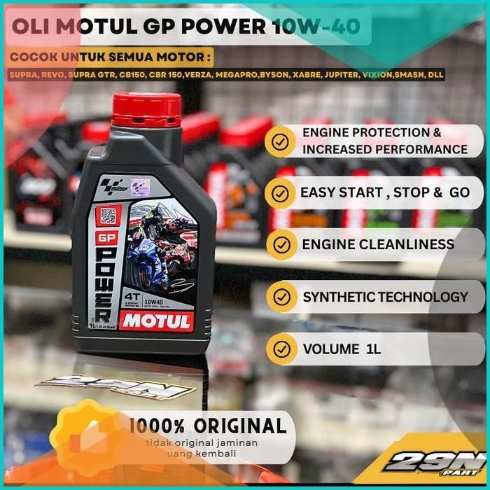 Oli Motor Motul GP POWER 4T 10W-40 ORIGINAL MOTUL 1L Bebek Sport Trail