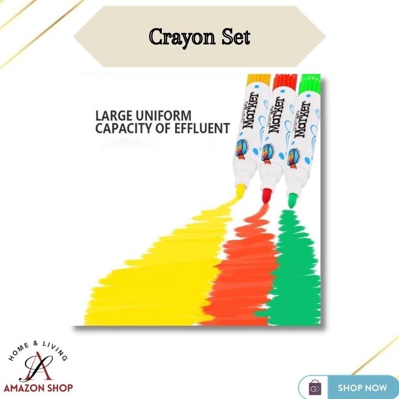

ryu-56 Set Crayon 208 150 PC / Krayon Mewarna Alat Menggambar dan Mewarnai Anak Murah