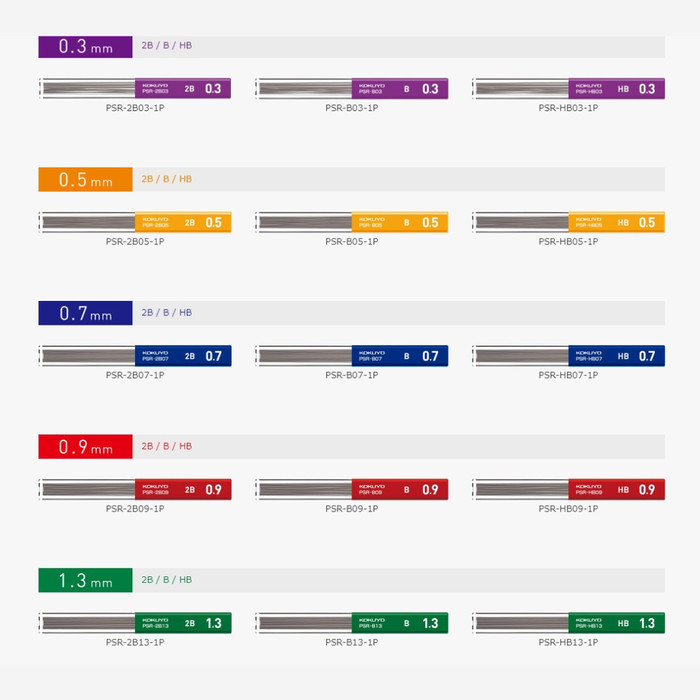 

Terlaris Kokuyo Enpitsu Sharp Refill 0.3 0.5 0.7 0.9 1.3 Isi Pensil Mekanik SALE