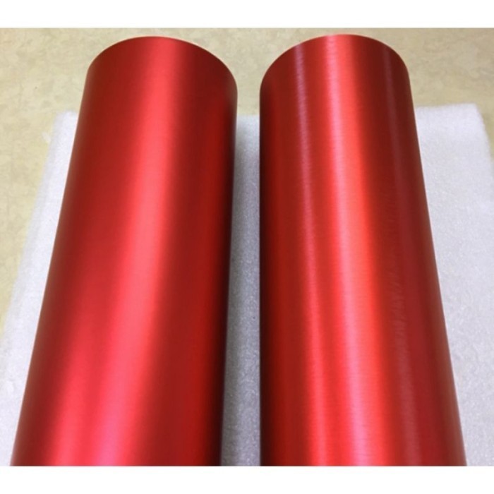 SKOTLET MERAH DOFF METALIK SCOTLET SATIN DOP DECAL STIKER MOTOR MOBIL