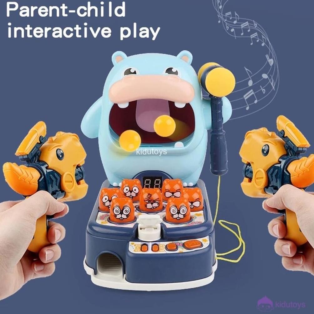 Promo Mainan Anak Mole Pukul Tupai Whack A Mole / Whac A Mole Hippo Beats Hamster Kidu Toys Kms744