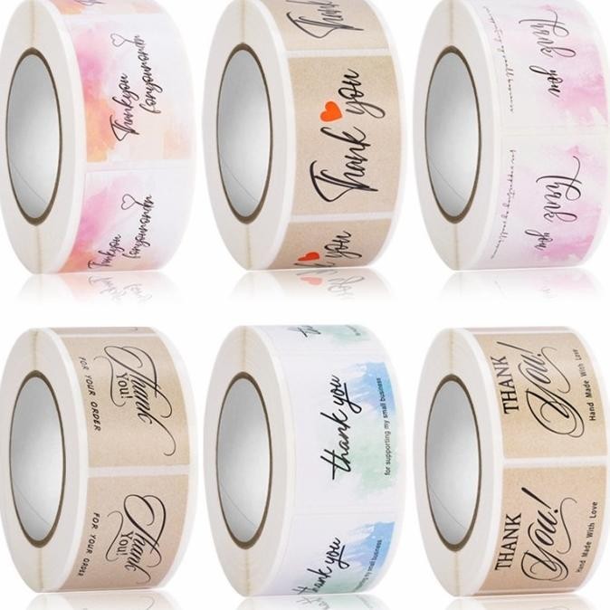 

OLH - Label Stiker Ucapan Thank You isi 350 Cutting Sticker Murah Printing TERLARIS