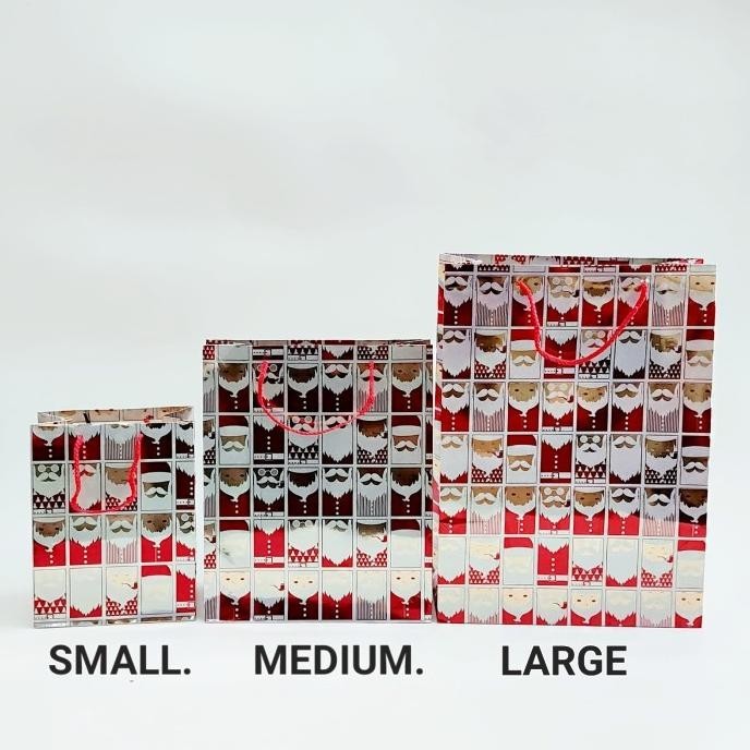

OLH - Paper Bag Natal Glossy Kantong Kado Goodie Bag Tas Santa Christmas Bag TERLARIS