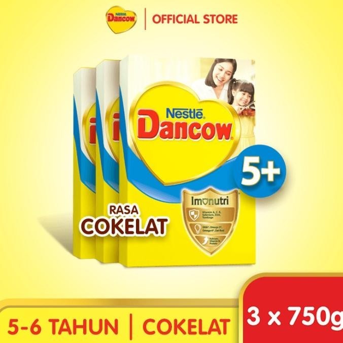 

Nestle DANCOW 5+ Cokelat Susu Anak 5-12 Tahun Box 750g x 3pcs