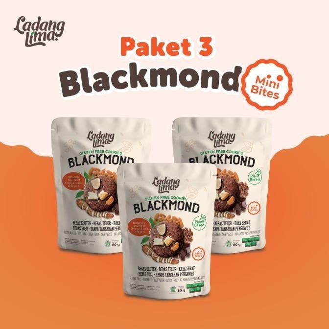 

3 pcs Blackmond Mini Bites - Ladang Lima Gluten Free Cookies Snack