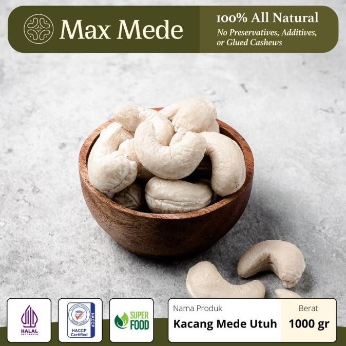 

Kacang Mede 1kg Kacang Mete Utuh Super Mentah Premium Murah Fresh