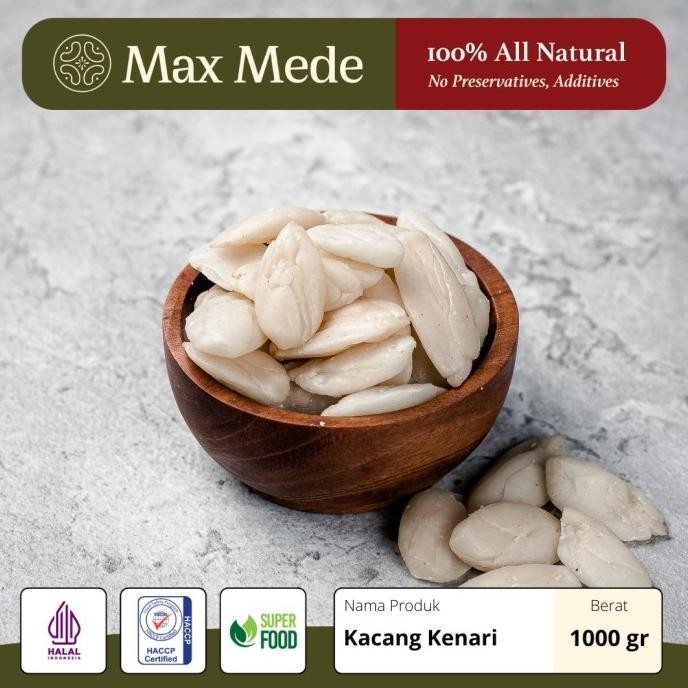 

Kacang Kenari Slice Mentah Kacang Kenari Premium Sulawesi Max Mede 1Kg