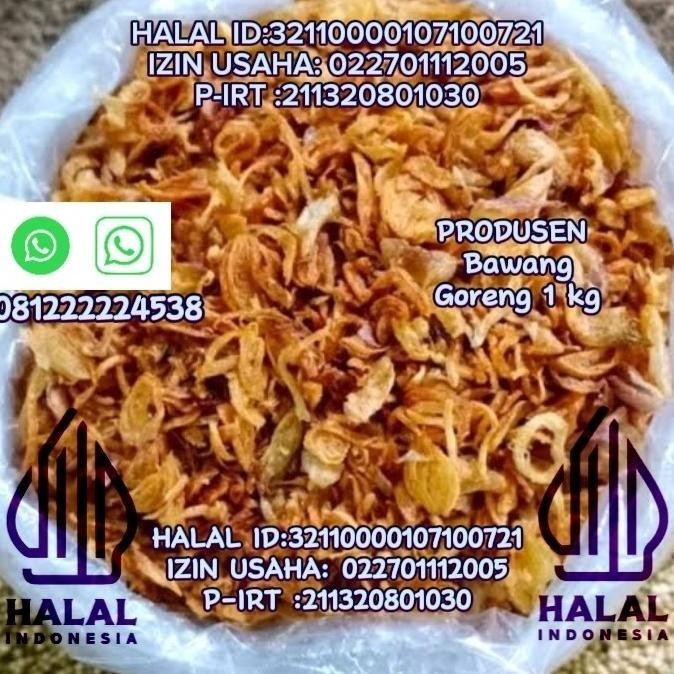 

Bawang goreng asli brebes bagor 1 kilogram