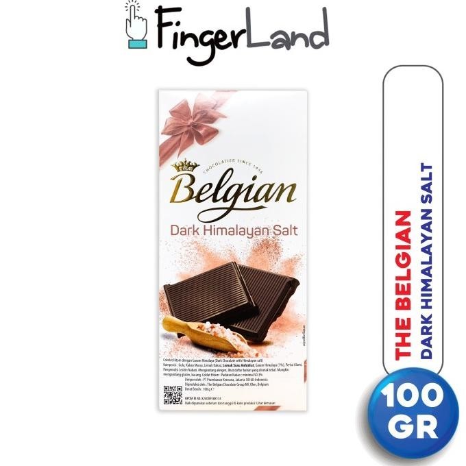 

THE BELGIAN Dark Chocolate with Himalayan Salt 100 gram Cokelat Hitam