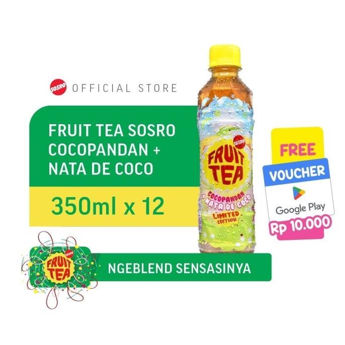 

Fruit Tea Sosro Cocopandan PET 350ml isi 12 pcs