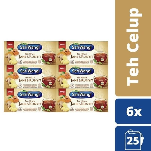 

Sariwangi Teh Hitam Jahe & Kunyit 25pc Teh Celup Isi 6