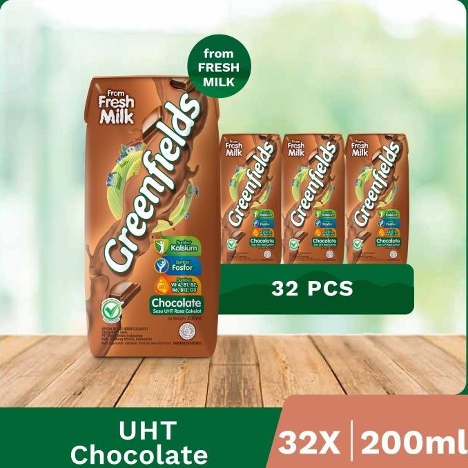 

[LEBIH HEMAT] Susu Greenfields UHT Chocolate 200ml x 1 Karton