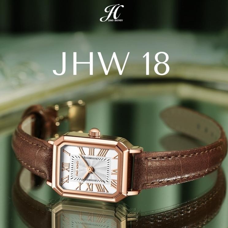CR - Jims Honey - JHW 18 Jam Tangan Kulit Wanita - Strap Croco Kecil - Free Exclusive Box TERLARIS
