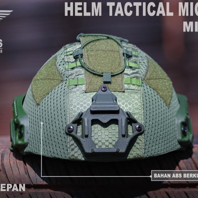 Helm Tactical Mich 2001 Cover Hijau Army Raider