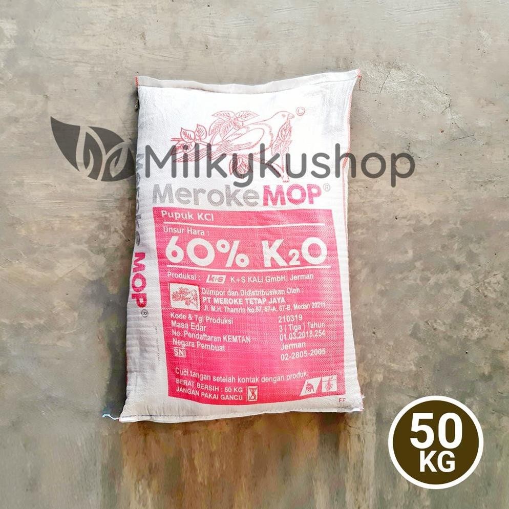 New PUPUK MEROKE MOP KCL 50 KG KEMASAN PABRIK VIA CARGO