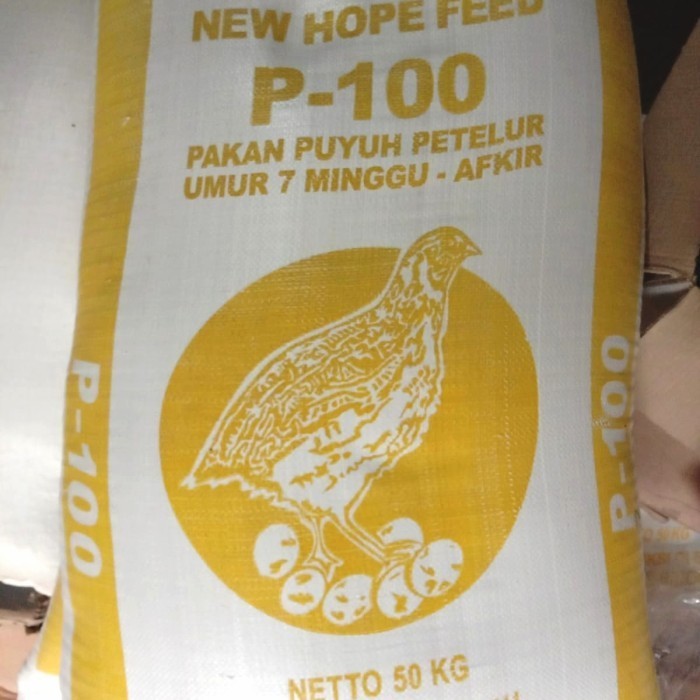 Terlaris P-100 / Pakan Burung Puyuh Petelur P100 New Hope (Gojek Grab)