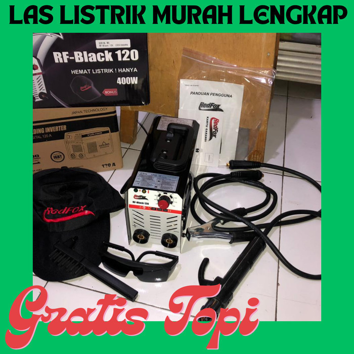 Terbaru Termurah Redfox Mesin Las Listrik Rf120 Set - Inverter Welding 120A Promo Terlaris