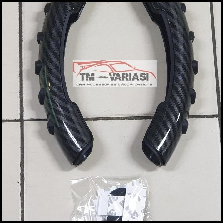 4D COVER SARUNG PELINDUNG STIR MOBIL HITAM CARBON ANTI SLIP