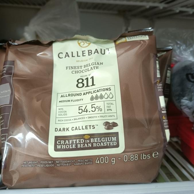 

Callebaut 811 500gr Dark Chocolate Couverture 54,5% Cokelat Coin