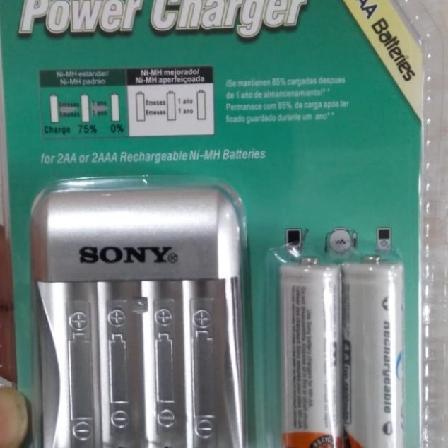 Paket Baterai Cas Charge Sony 4600Mah Aa + Charger Sony Berkualitas
