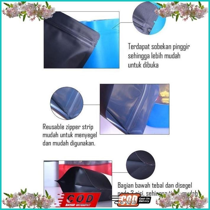 READY MIKUPACK SATUAN STANDING POUCH WINDOW MATTE METALIZE PLASTIK KLIP KEMASAN MAKANAN BAGUS